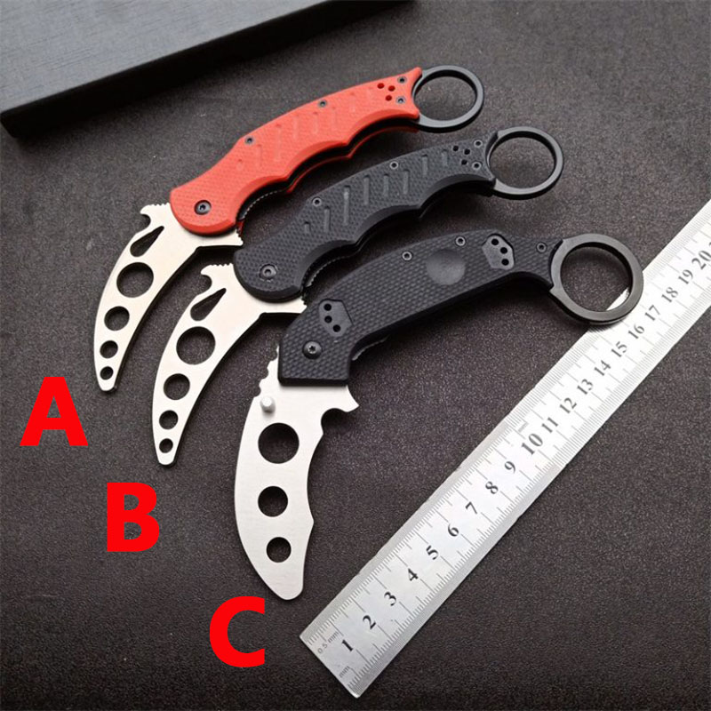 FX Karambit eagle claw folding knife 440C blade G10 handle not sharp training tool trainer mechanical claws flower practical outdoor hunting
FX Karambit eagle claw folding knife 440C blade G10 handle not sharp training tool trainer mechanical claws flower practical outdoor hunting