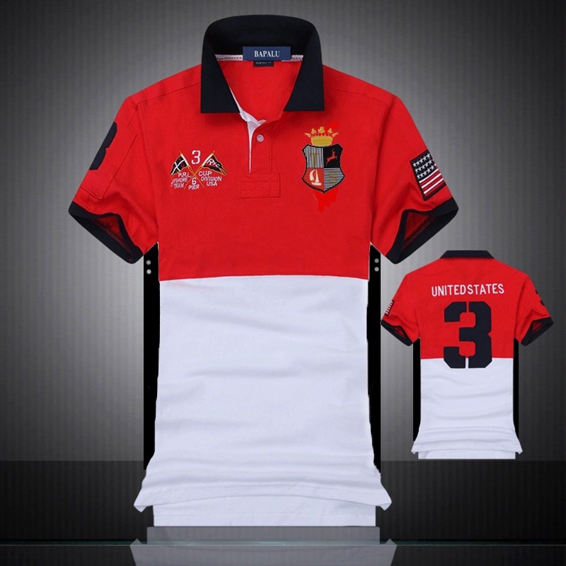 Foreign Trade Racing Series Sports Shirt Collar Men's Short Sleeve Men's Casual Horse T-shirt