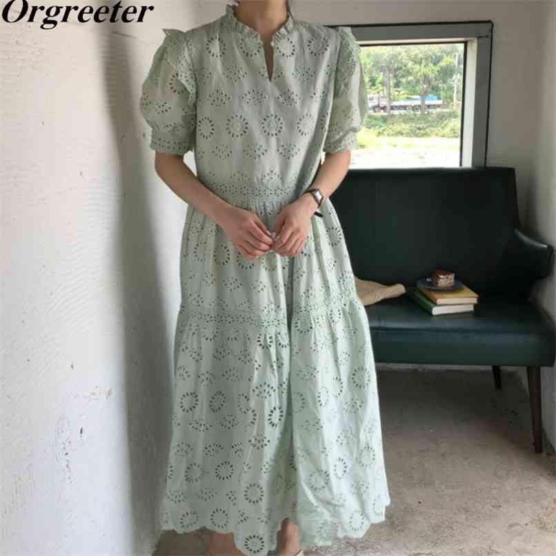 Women Dress White Long Boho Ladies Hollow out Embroidery Summer Chic Ruffles Loose Big Swing 210602
Women Dress White Long Boho Ladies Hollow out Embroidery Summer Chic Ruffles Loose Big Swing 210602