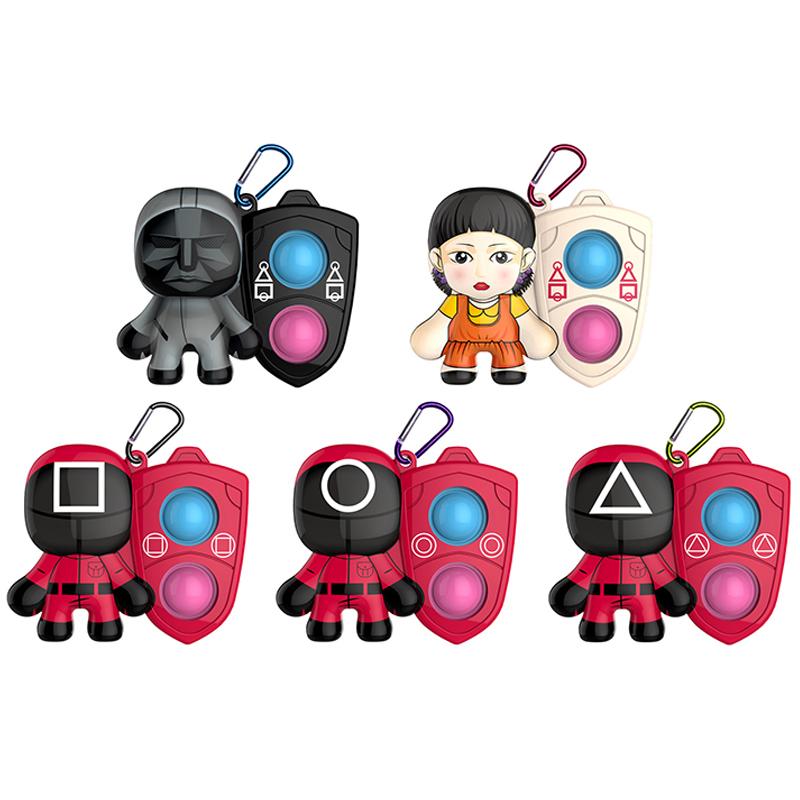 Squid Games Sensory Bubble Keychain Pendant Toys Fidget POP Simple Dimples Decompression Popping Silicon Toy Halloween Decor Gift Square Triangle Round Mask
Squid Games Sensory Bubble Keychain Pendant Toys Fidget POP Simple Dimples Decompression Popping Silicon Toy Halloween Decor Gift Square Triangle Round Mask