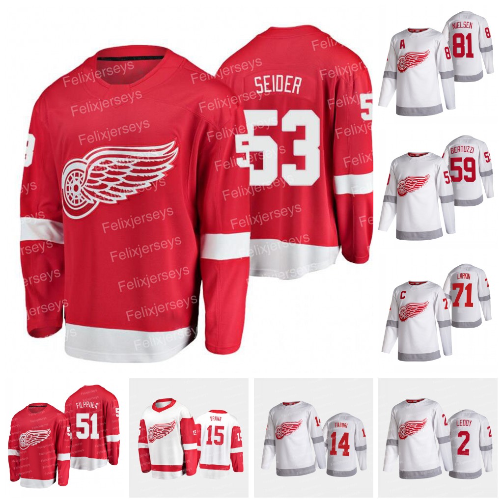 Youth 53 Moritz Seider Detroit Red Wings Jersey Nick Leddy Tyler Bertuzzi Dylan Larkin Justin Abdelkader Robby Fabbri Jakub Vrana Valtteri Filppula Frans Nielsen, 2020 all star white men: size s-3xl
Youth 53 Moritz Seider Detroit Red Wings Jersey Nick Leddy Tyler Bertuzzi Dylan Larkin Justin Abdelkader Robby Fabbri Jakub Vrana Valtteri Filppula Frans Nielsen, 2020 all star white men: size s-3xl