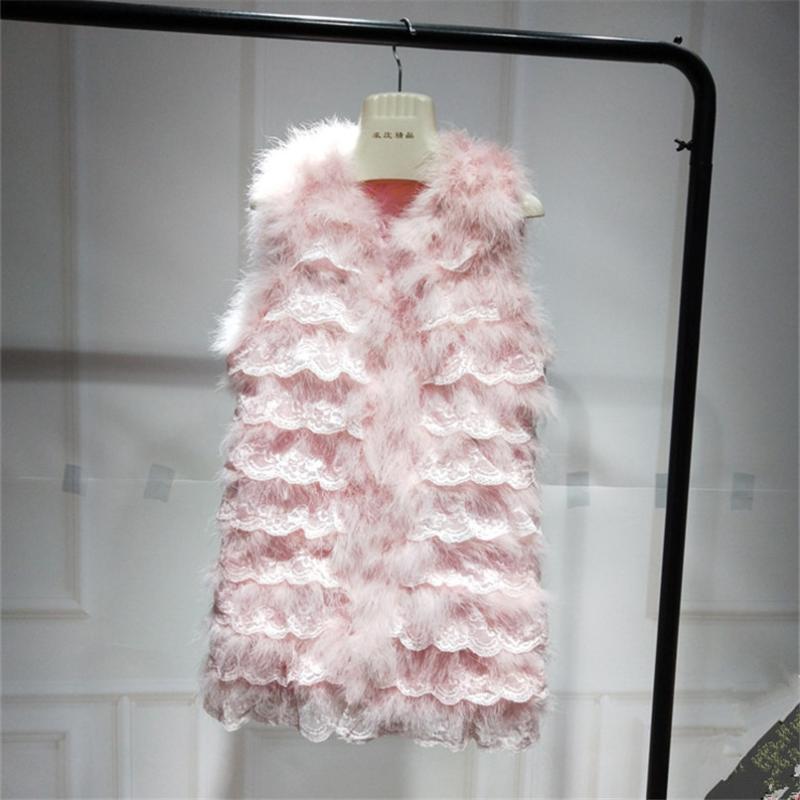 Women's Fur & Faux Vest Of Real Ostrich Feather Female Jacket Clothing With Lace Fluffy Winter Outwear V98, Beige
Women's Fur & Faux Vest Of Real Ostrich Feather Female Jacket Clothing With Lace Fluffy Winter Outwear V98, Beige