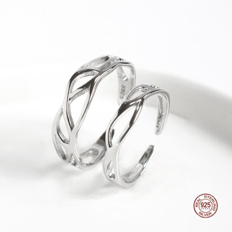 Cluster Rings LKO 925 Sterling Silver Couple Personality Design Weave Pattern Wedding Party Ring Men And Women Engagement Jewelry Gifts
Cluster Rings LKO 925 Sterling Silver Couple Personality Design Weave Pattern Wedding Party Ring Men And Women Engagement Jewelry Gifts