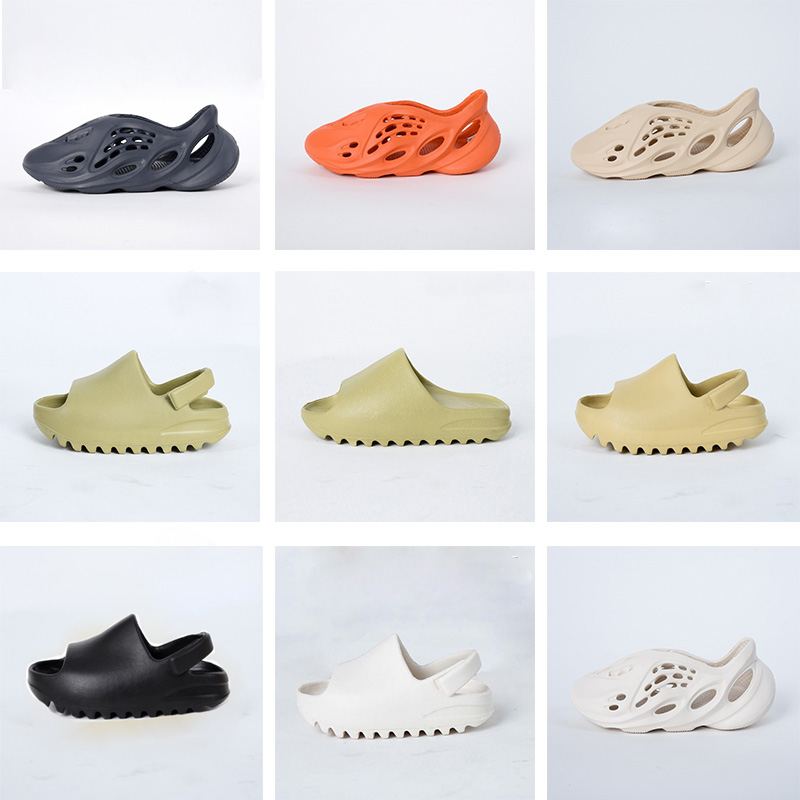 2021 Fashion EVA Foam Runner Kanye Slides Toddlers Infants Kids Childrens Slippers Triple Red White Black Desert Sand Bone Resin wests Sandals
2021 Fashion EVA Foam Runner Kanye Slides Toddlers Infants Kids Childrens Slippers Triple Red White Black Desert Sand Bone Resin wests Sandals