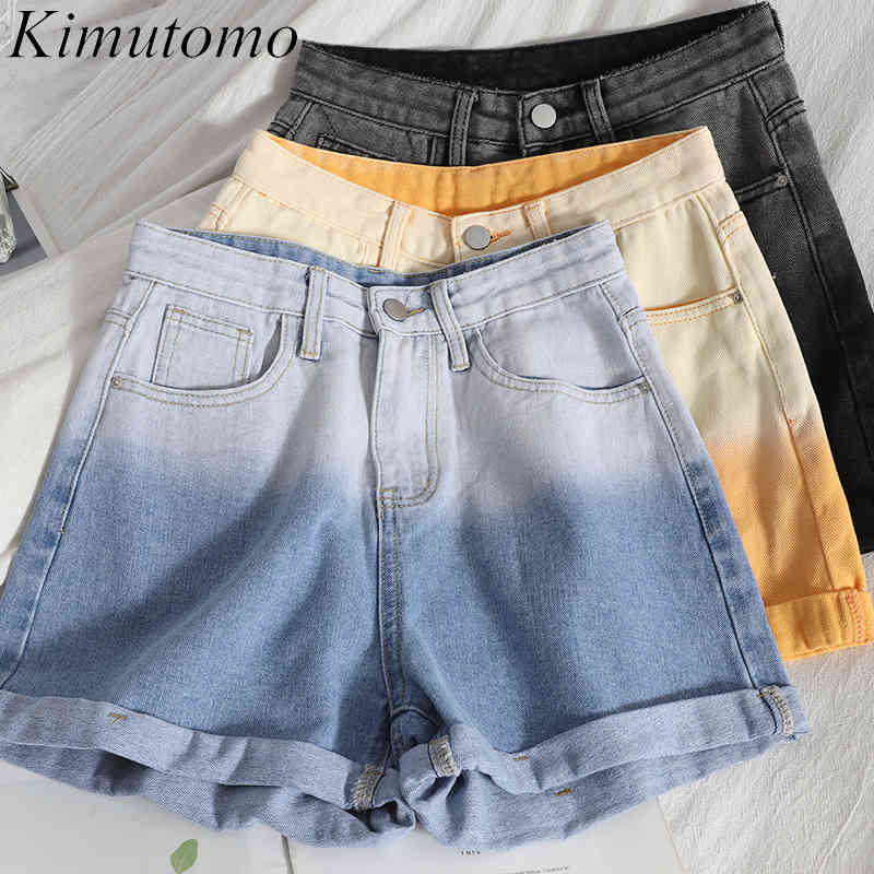 Kimutomo Fashion Gradient Jeans Summer Elegant Curling Denim Shorts Slim Wide-leg Bottoms High Waist Shorts Women 210521, Blue
Kimutomo Fashion Gradient Jeans Summer Elegant Curling Denim Shorts Slim Wide-leg Bottoms High Waist Shorts Women 210521, Blue