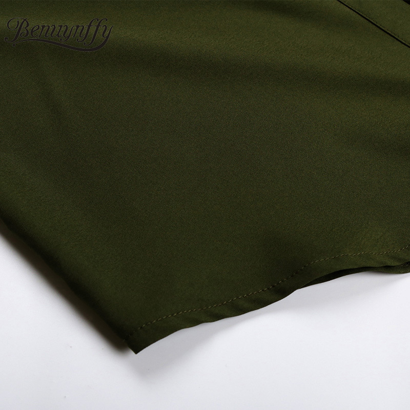 Stand Collar Knot Front Casual Women Shirt Spring Button Up Long Sleeve Blouses Shirts OL Female Solid Tops 210510