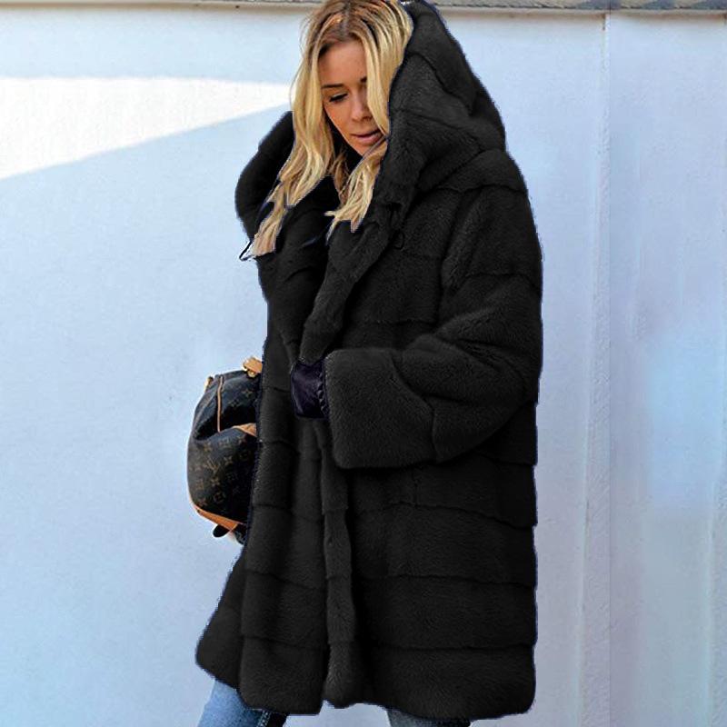 Plus Size Outerwear & Coats 4XL 5XL Europe And America Medium Long Section Solid Pink Loose Plush Hooded Coat Faux Fur Winter Women Warm Jac, Black
Plus Size Outerwear & Coats 4XL 5XL Europe And America Medium Long Section Solid Pink Loose Plush Hooded Coat Faux Fur Winter Women Warm Jac, Black