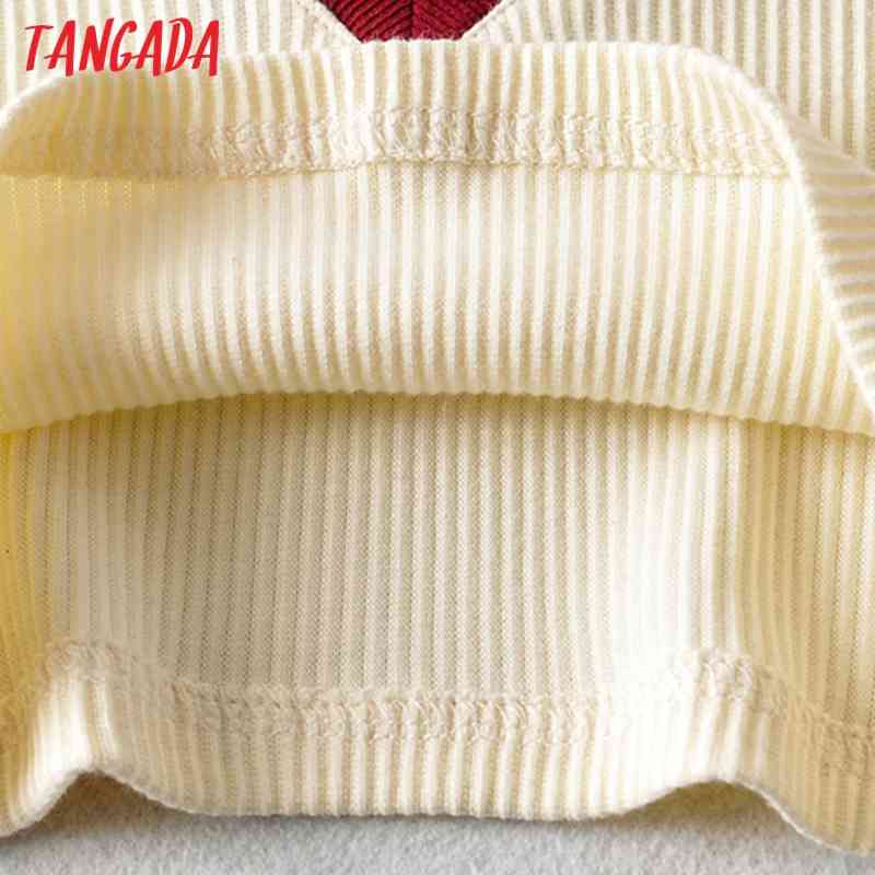 Women Elegant Patchwork Knit Tank Top Sleeveless Backless Female Sweet Tops AI37 210416