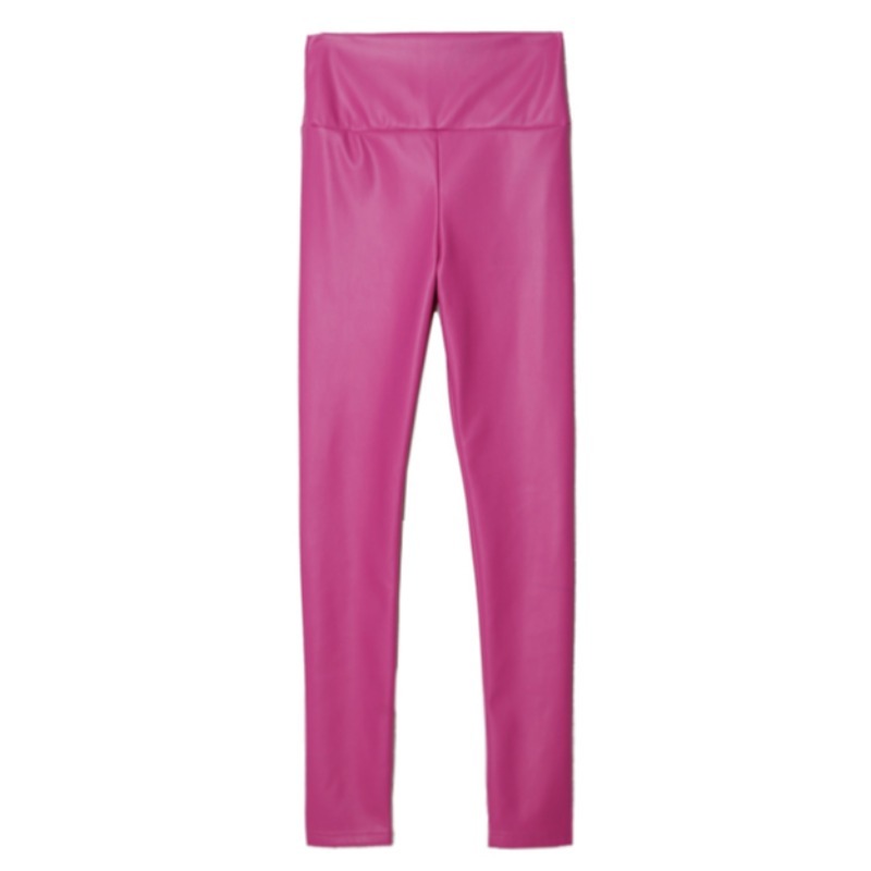 Women's Pu Leather Pant Autumn Winter Multi Color Stretch High Waist plus Velvet Slim Skinny Pants Woman Leggings 210514