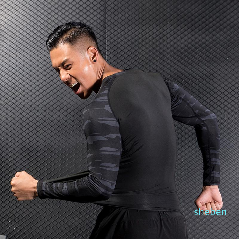 Gym Clothing Men T-shirt Long Sleeve Compression Shirts Quick Dry Fitness Running Outdoor Sport Shirt Mens Tight Tops Clothes, Blue camouflage
Gym Clothing Men T-shirt Long Sleeve Compression Shirts Quick Dry Fitness Running Outdoor Sport Shirt Mens Tight Tops Clothes, Blue camouflage