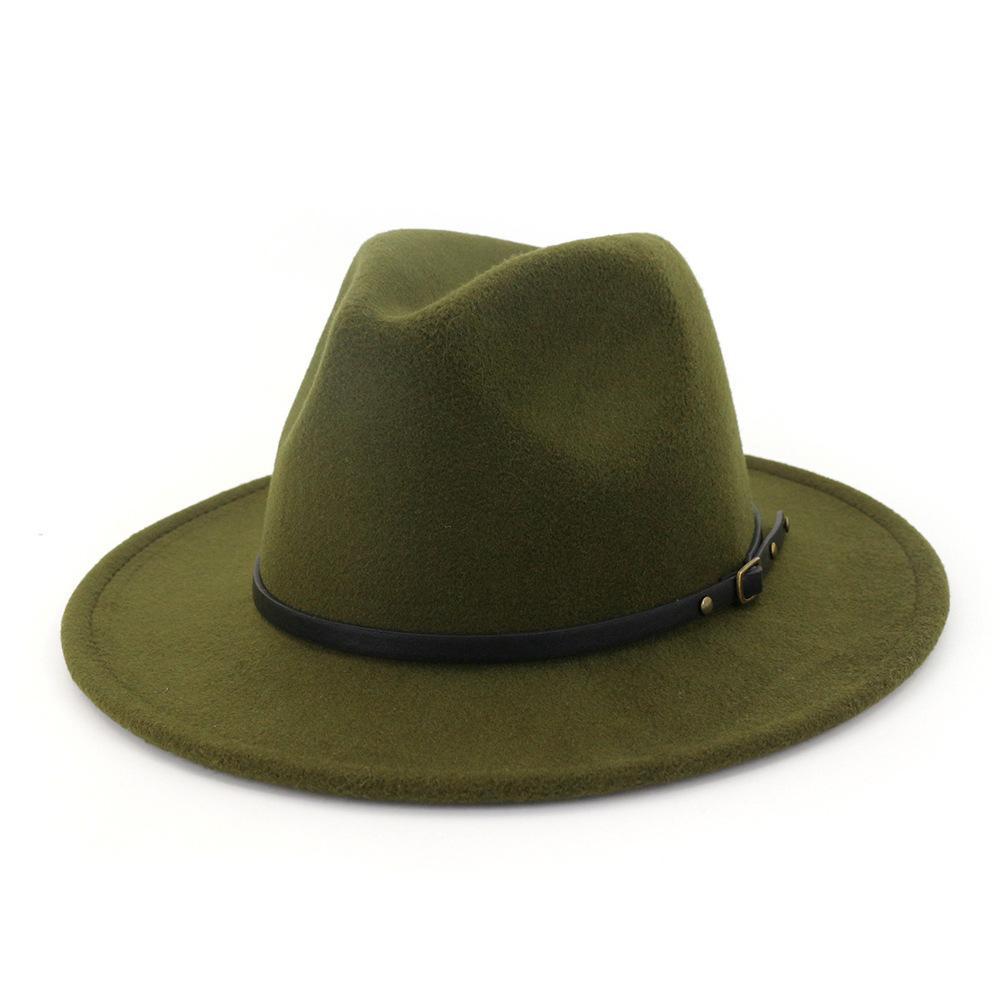 British Style Lady Jazz Hat Men Women Fedora Panama Felt Hat Belt Buckle Decor Wide Brim Party Formal Hat Large Size, Blue;gray
British Style Lady Jazz Hat Men Women Fedora Panama Felt Hat Belt Buckle Decor Wide Brim Party Formal Hat Large Size, Blue;gray