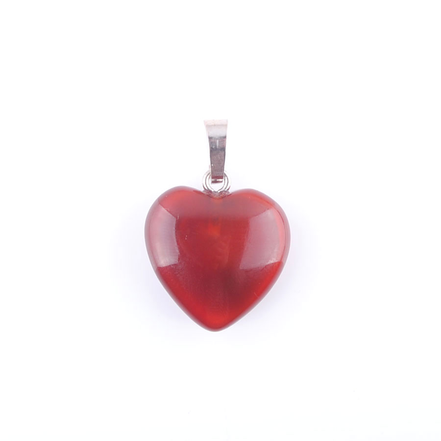 WOJIAER Love Heart Silver Plated Reiki Chakra Pendant Jewelry Natural Tigers Eye Agate Amethyst Gem Stone Bead BN345