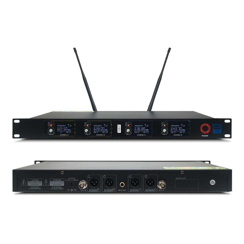 Microphones Professional Wireless Microphone System 4-channel Hand-held For Home KTV Karaoke