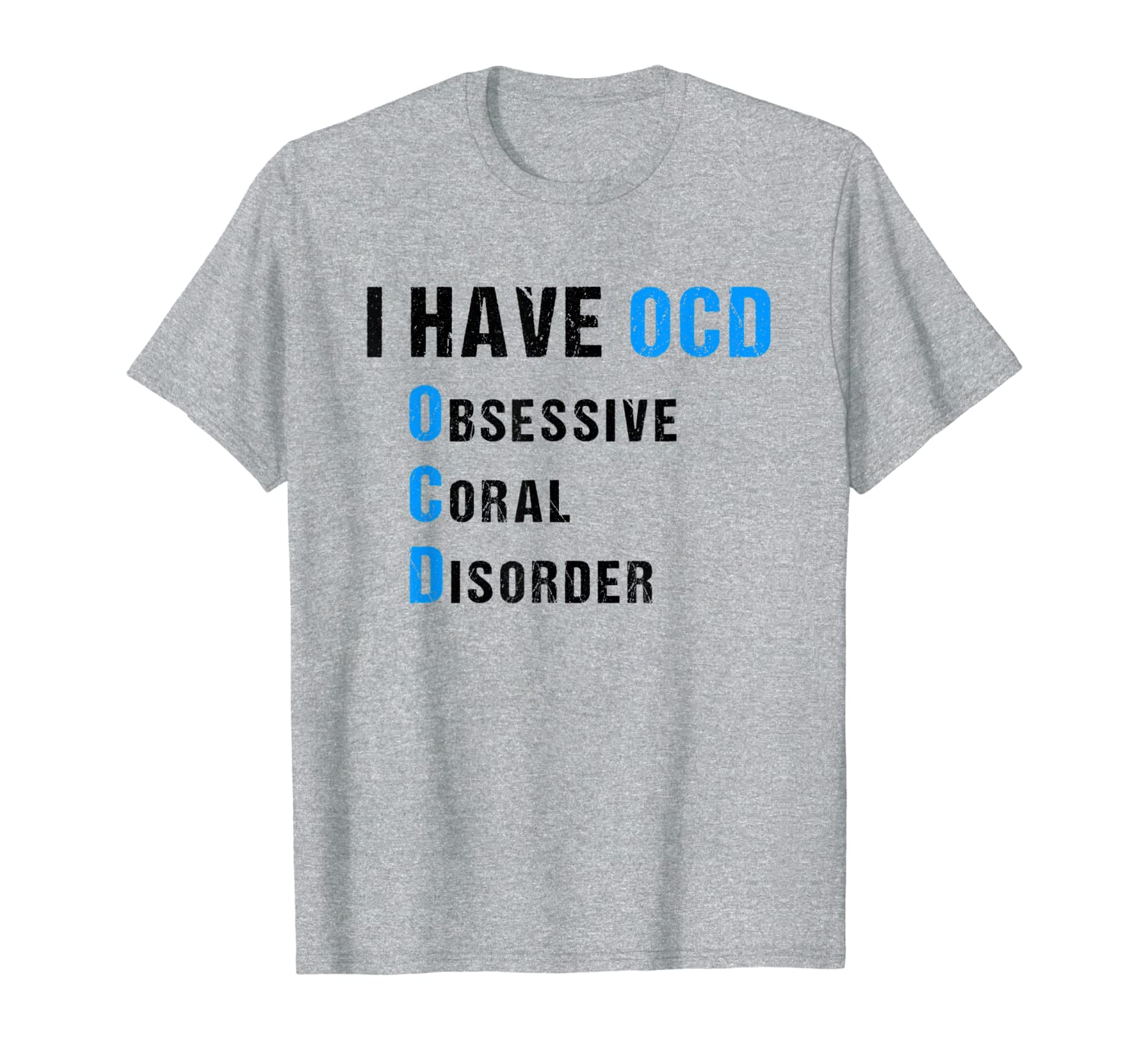 funny reef aquarium t shirt saltwater coral disorder ocd, White;black