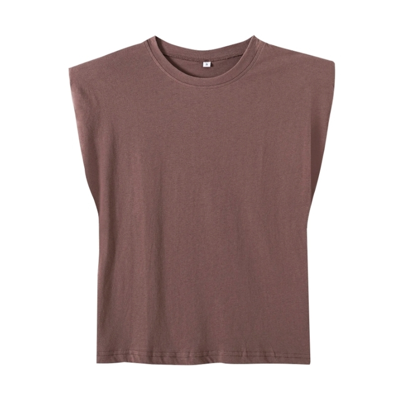 Spring Women Shoulder Pads Profile Vest T Shirt Female Solid Loose Tops T1370 210708, As pic
Spring Women Shoulder Pads Profile Vest T Shirt Female Solid Loose Tops T1370 210708, As pic