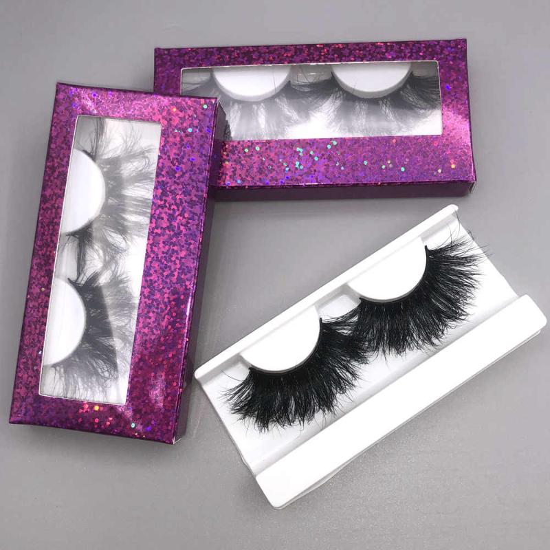 False Eyelashes Mikiwi 3d Mink Lashes With Packaging 25mm Fluffy Paper Box Dramatic Wispy Real