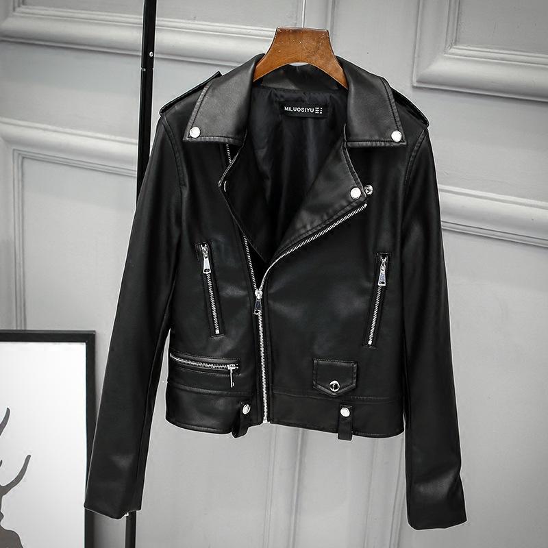 Women' Leather & Faux 2021 Jacket Autumn And Spring Causal PU Jackets Ladies Short Korean Coats Fashion Chaqueta Mujer SQQ1039, Black
Women' Leather & Faux 2021 Jacket Autumn And Spring Causal PU Jackets Ladies Short Korean Coats Fashion Chaqueta Mujer SQQ1039, Black