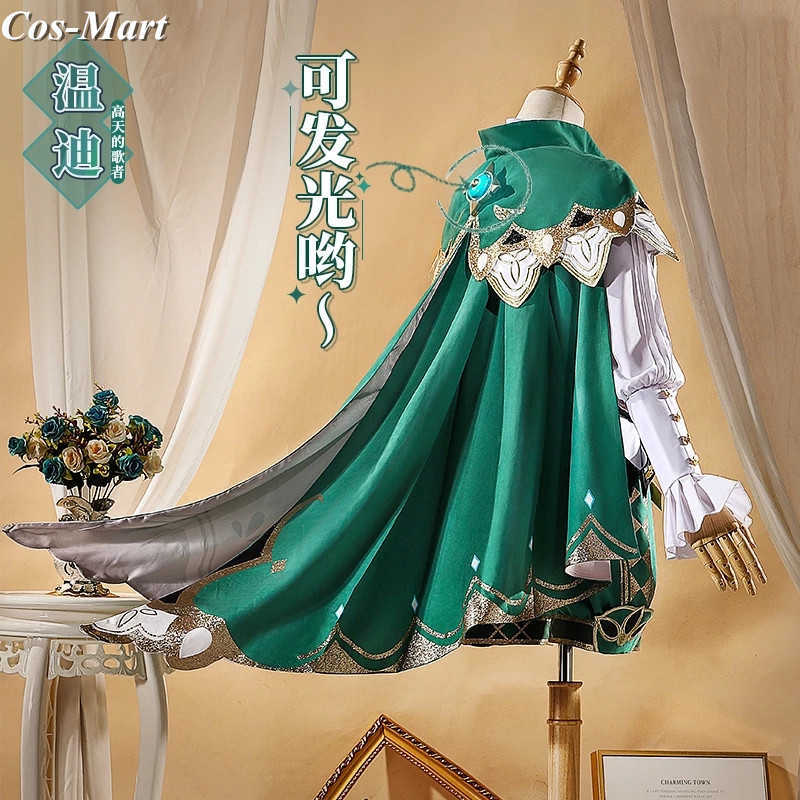 Hot Game Genshin Impact Venti Cosplay Costume God Of Wind Fashion Lovely Uniform Suit Full Set Role Play Clothing S-XL New Style Y0913