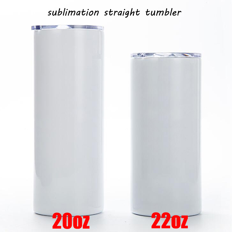 STRAIGHT 20oz 22oz sublimation tumblers white stainless steel straights tumbler vacuum insulated coffee mug with lid straw, As pic
STRAIGHT 20oz 22oz sublimation tumblers white stainless steel straights tumbler vacuum insulated coffee mug with lid straw, As pic