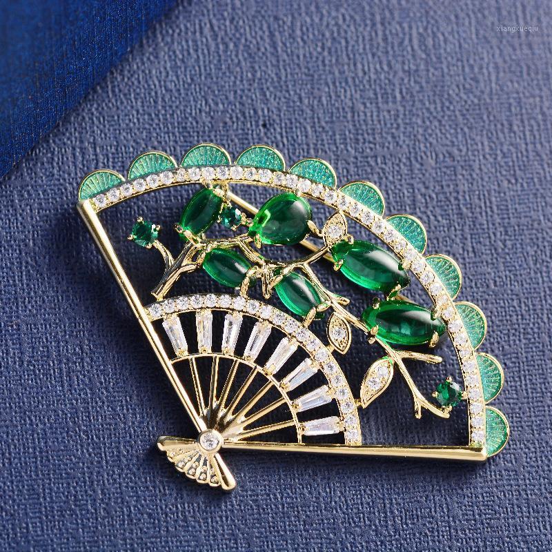 Pins, Brooches Ethnic Style Green Fan Zircon Brooch Elegant Women Accessories Fashion Geometric Pin And Men Coat Jacket Jewelry Corsage, Gray
Pins, Brooches Ethnic Style Green Fan Zircon Brooch Elegant Women Accessories Fashion Geometric Pin And Men Coat Jacket Jewelry Corsage, Gray