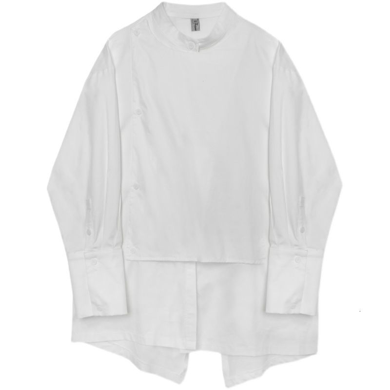 Spring niche dark art asymmetric irregular loose deconstruction shirt men's and women's sc37 p70 210524