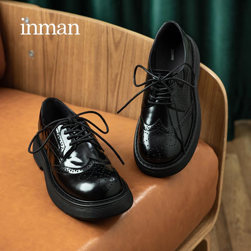 Dress Shoes INMAN British Style Autumn Winter Brock Women Lace Up Cow Genuine Leather Vintage Retro Nude Flat Lady Hollow Out, Black
Dress Shoes INMAN British Style Autumn Winter Brock Women Lace Up Cow Genuine Leather Vintage Retro Nude Flat Lady Hollow Out, Black