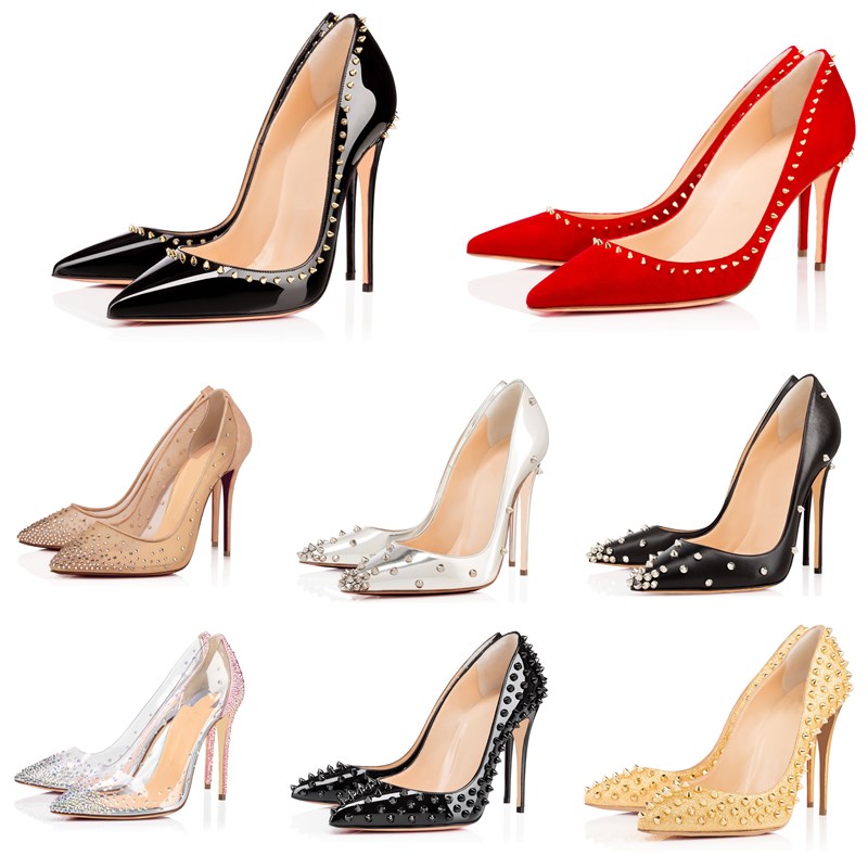 Designer High Heels Red Bottom Women Dress Shoes Ladies Nude Black Bright Leather Studded Pointed Rivet Sandals Summer Banquet Stylist Party
Designer High Heels Red Bottom Women Dress Shoes Ladies Nude Black Bright Leather Studded Pointed Rivet Sandals Summer Banquet Stylist Party