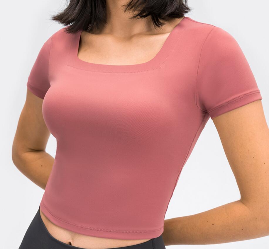 luyogasports yoga top women short sleeve U collar slim fit running workout athletic sport t-shirt solid fitness exercise gym clothing, White;red
luyogasports yoga top women short sleeve U collar slim fit running workout athletic sport t-shirt solid fitness exercise gym clothing, White;red