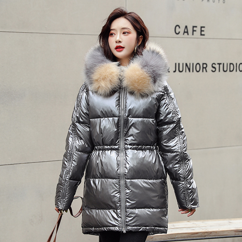 down Winter Cotton Women Korean Style With Fur Collar Glossy Hooded Coats Thicken Oversized Warm Overcoat, Black
down Winter Cotton Women Korean Style With Fur Collar Glossy Hooded Coats Thicken Oversized Warm Overcoat, Black