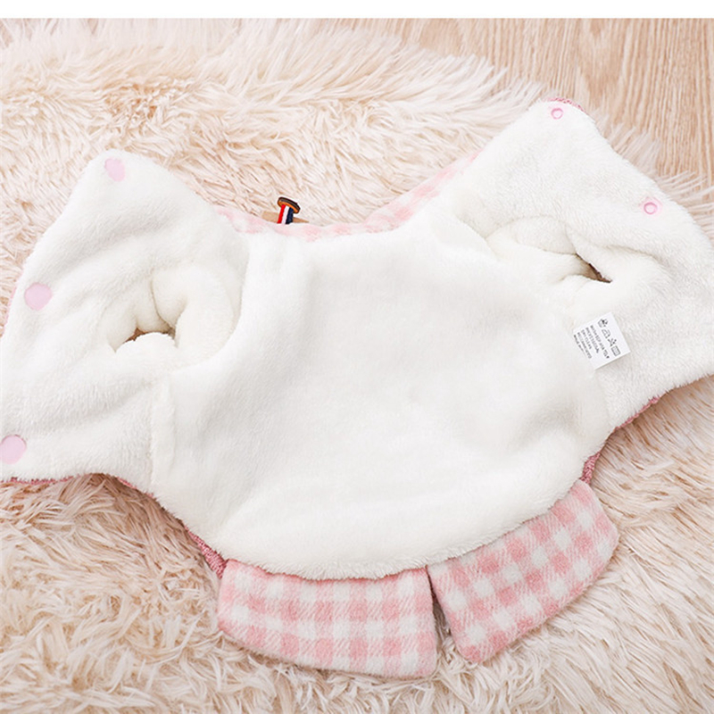 free shipping Warm Pet Sweater Winter Clothes Dog Apparel for Small Dogs Pomeranian Yorkies Chihuahua Schnauzer Thickened Flannel Lining Coats Pink Gi