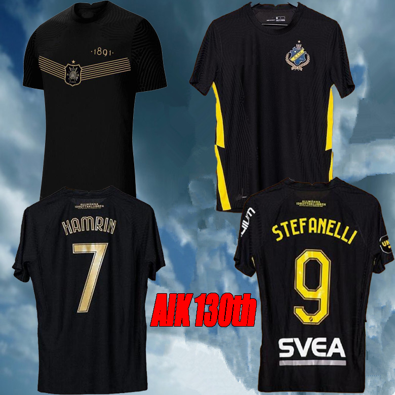 top quality 21 22 130 Years soccer jersey Black golden Papagiannopoulos Rogic Larsson tihi 2021 2022 AIK 130th anniversary home football Shirt, Black;yellow
top quality 21 22 130 Years soccer jersey Black golden Papagiannopoulos Rogic Larsson tihi 2021 2022 AIK 130th anniversary home football Shirt, Black;yellow