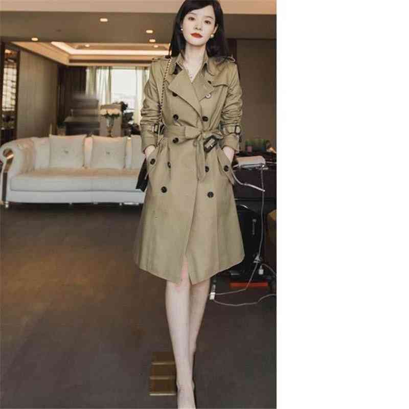 Women's Trench Coats High Quality Windbreaker Women Spring Autumn Korean Double Breasted Coat Casual Belt Khaki Long Female Overcoat Y636 o38q# 9K1F, 1# shoe box
Women's Trench Coats High Quality Windbreaker Women Spring Autumn Korean Double Breasted Coat Casual Belt Khaki Long Female Overcoat Y636 o38q# 9K1F, 1# shoe box
