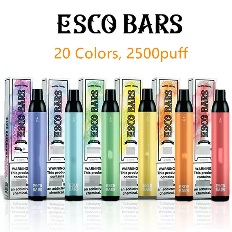 ESCO BARS E cigarettes 2500 Puffs Vape Pen 1000mAh Battery Pod Device 6ml Pre-filled Mesh Coil Pods Vaporizers escobar start kit device
ESCO BARS E cigarettes 2500 Puffs Vape Pen 1000mAh Battery Pod Device 6ml Pre-filled Mesh Coil Pods Vaporizers escobar start kit device