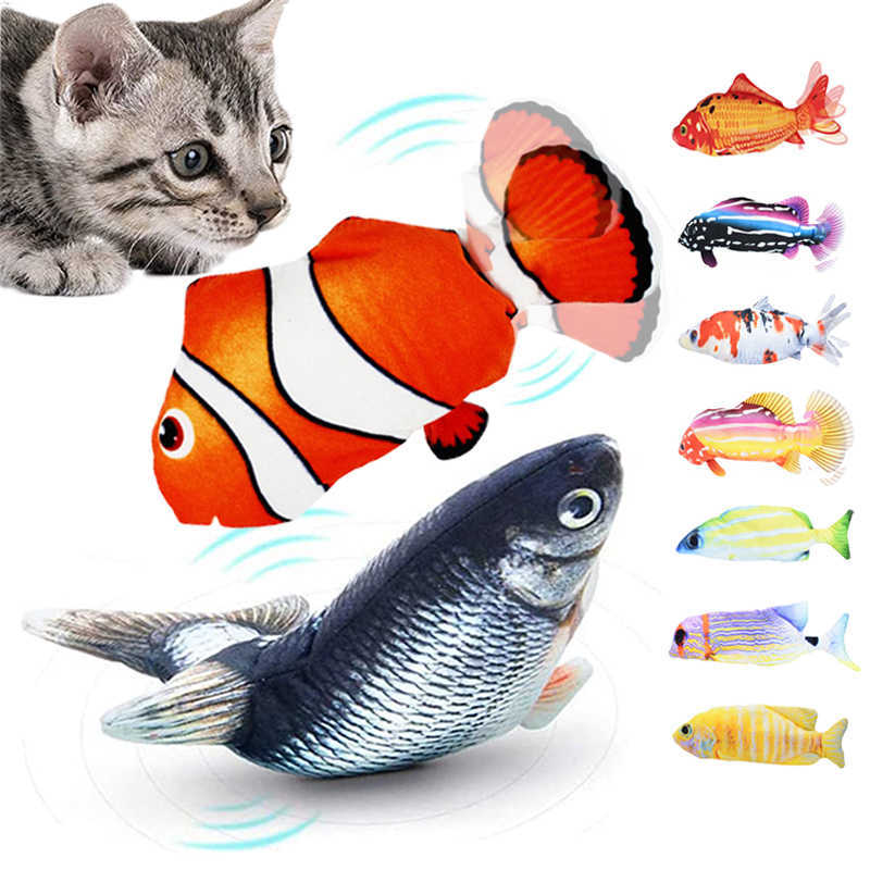 Cat Toy Fish USB Electric Charging Simulation Fish Catnip Cat Pet Chew Bite Interactive Cat Toys Dropshiping Floppy Wagging Fish H0830
Cat Toy Fish USB Electric Charging Simulation Fish Catnip Cat Pet Chew Bite Interactive Cat Toys Dropshiping Floppy Wagging Fish H0830