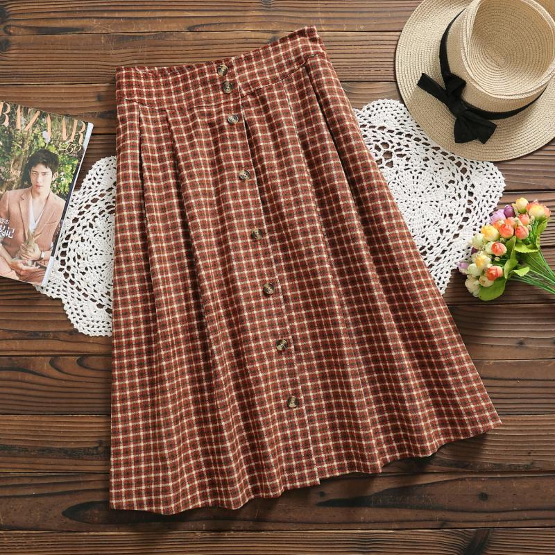 Skirts 2021 Mori Girl Autumn Winter Women Cute Skirt High Waist Plaid Vintage Buttons Female Saias Elegant Leisure Corduroy Lady, Color 2
Skirts 2021 Mori Girl Autumn Winter Women Cute Skirt High Waist Plaid Vintage Buttons Female Saias Elegant Leisure Corduroy Lady, Color 2