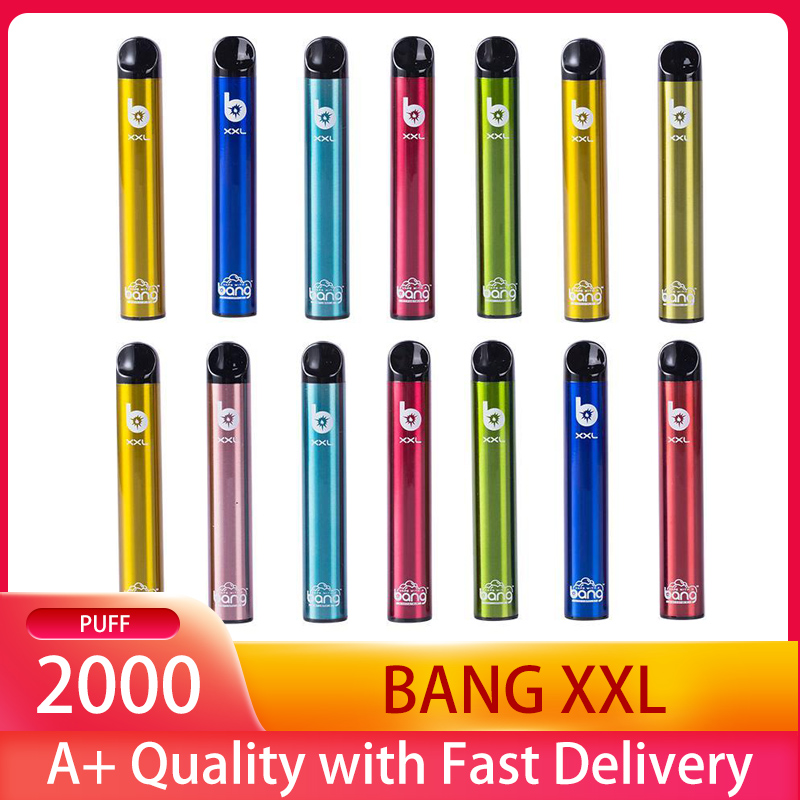Bang XXL 2000 Puff E cigarette High Quality Disposable Vape POD 24 Colors 800mah Battery Prefilled 6ml Tank PK PuffPlus Max Air Lux Gunnpod
Bang XXL 2000 Puff E cigarette High Quality Disposable Vape POD 24 Colors 800mah Battery Prefilled 6ml Tank PK PuffPlus Max Air Lux Gunnpod