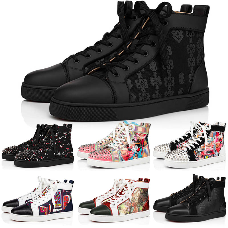 2021 Women Men Christians Luxurys Dress Shoes Red Bottoms Black Blue Green Spikes Loafers Graffiti Sneakers Fashion High Low Tops Trainers Size 35-47, 15
2021 Women Men Christians Luxurys Dress Shoes Red Bottoms Black Blue Green Spikes Loafers Graffiti Sneakers Fashion High Low Tops Trainers Size 35-47, 15
