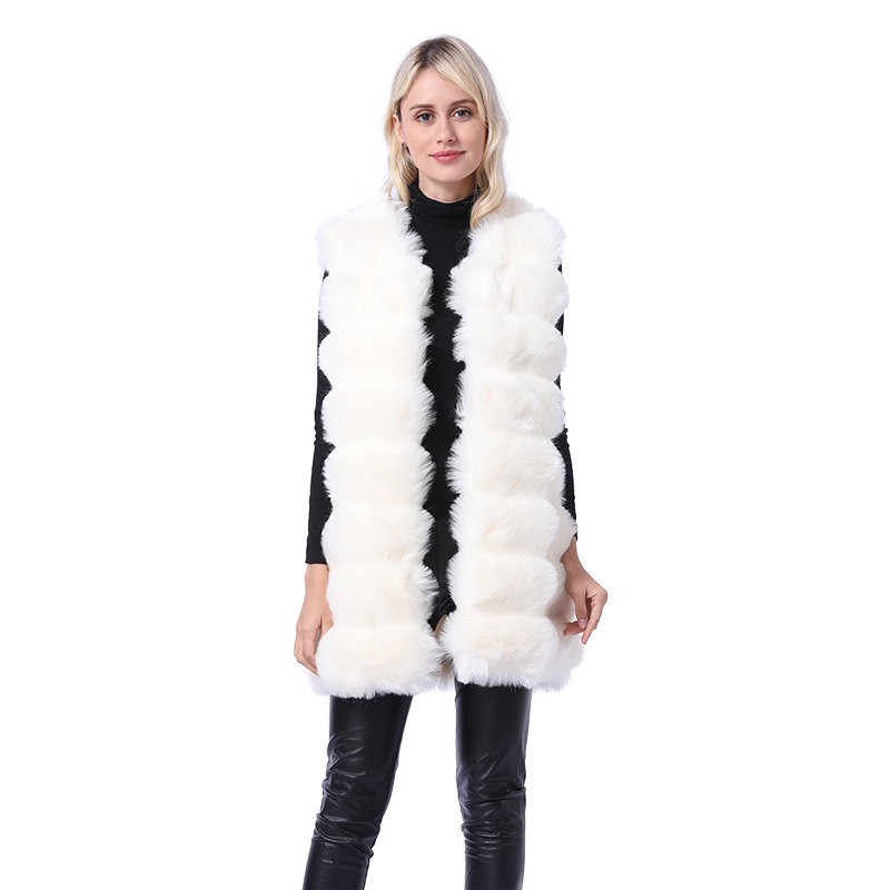 Fur Vest Mid-length Female Fox Fur Stitching Fur Coat New 2018 Korean Women's Clothing, Black
Fur Vest Mid-length Female Fox Fur Stitching Fur Coat New 2018 Korean Women's Clothing, Black