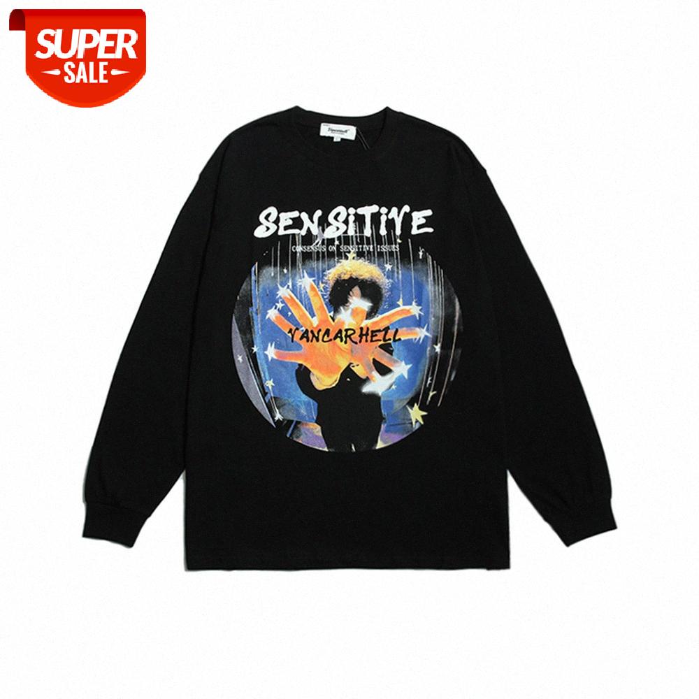 Magician print long-sleeved T-shirt men's bf lazy round neck top American loose pullover bottoming shirt #eK3y, White;black
Magician print long-sleeved T-shirt men's bf lazy round neck top American loose pullover bottoming shirt #eK3y, White;black