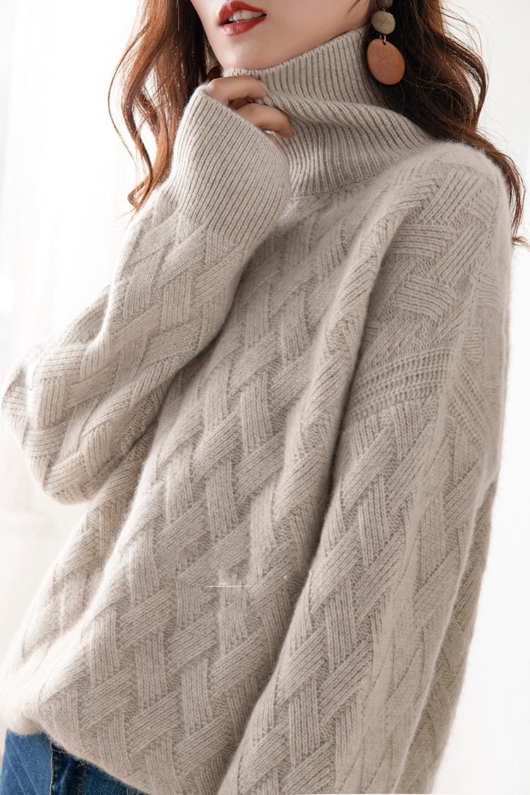 Women's Sweaters Autumn And Winter Turtleneck Cashmere Sweater Woman Style Languid Breeze Loose Thick Pullover Underlay Wool