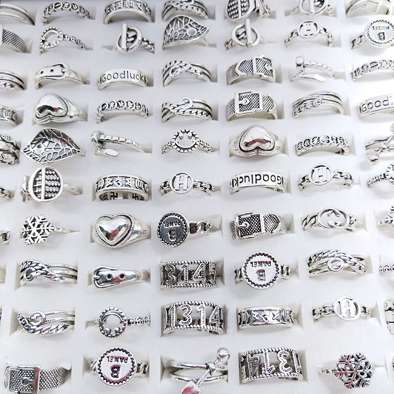 50pcs/lot Vintage Antique Silver Color Band Metal Open Adjustable Love Rings For Women Mix Style Fashion Party Gifts Jewelry Wholesale
50pcs/lot Vintage Antique Silver Color Band Metal Open Adjustable Love Rings For Women Mix Style Fashion Party Gifts Jewelry Wholesale