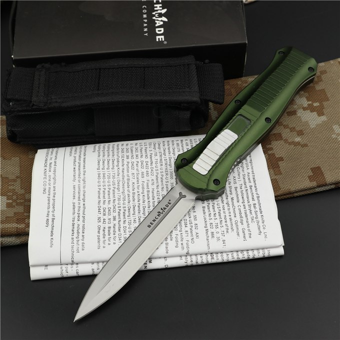 Benchmade 3310 AUTO OPEN knife BM3310 CNC 6061 aluminum green handle D2 double-edged blade CAMPING OUTDOOR tools EDC BM 3300 3320
Benchmade 3310 AUTO OPEN knife BM3310 CNC 6061 aluminum green handle D2 double-edged blade CAMPING OUTDOOR tools EDC BM 3300 3320