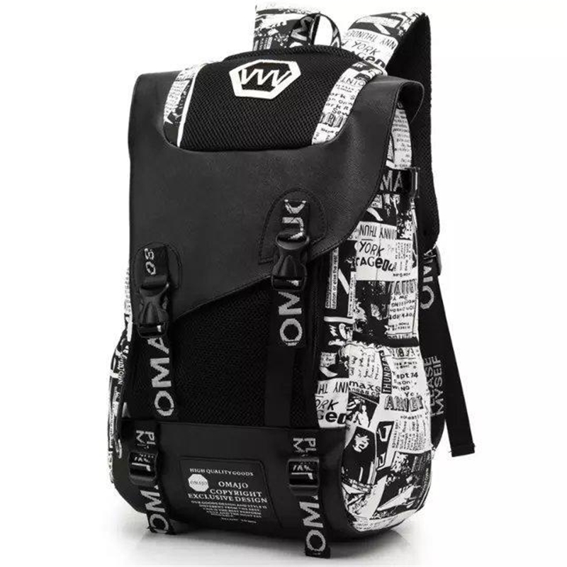 Backpack men's Korean student school computer trend large capacity leisure backpack travel bag, Printed letters
Backpack men's Korean student school computer trend large capacity leisure backpack travel bag, Printed letters