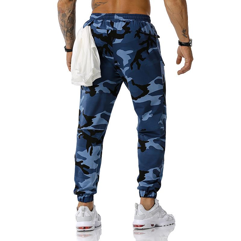 Men's Stitching Camouflage Jogging Pants Outdoor Sports Training Fitness Casual