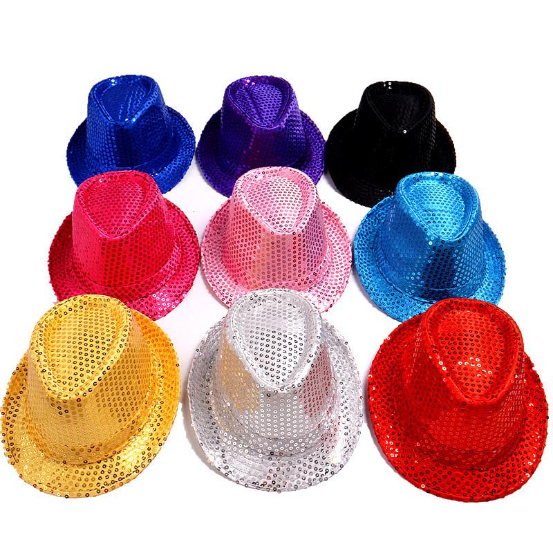 Wide Brim Hats Adult And Child Unisex Brilliant Glitter Sequins Hat Dance Fedora Kid Cap Solid Jazz Party Costum 2size, Blue;gray
Wide Brim Hats Adult And Child Unisex Brilliant Glitter Sequins Hat Dance Fedora Kid Cap Solid Jazz Party Costum 2size, Blue;gray