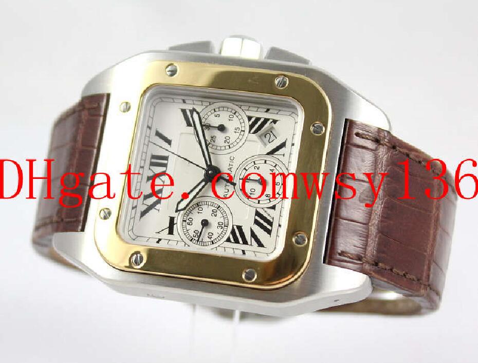 Top Quality XL 18k Gold And Steel Mens Watch W20091X7 Brown Leather strap Limited Edition Automatic Mechanical Men's Sport Wrist Watches, Customize
Top Quality XL 18k Gold And Steel Mens Watch W20091X7 Brown Leather strap Limited Edition Automatic Mechanical Men's Sport Wrist Watches, Customize
