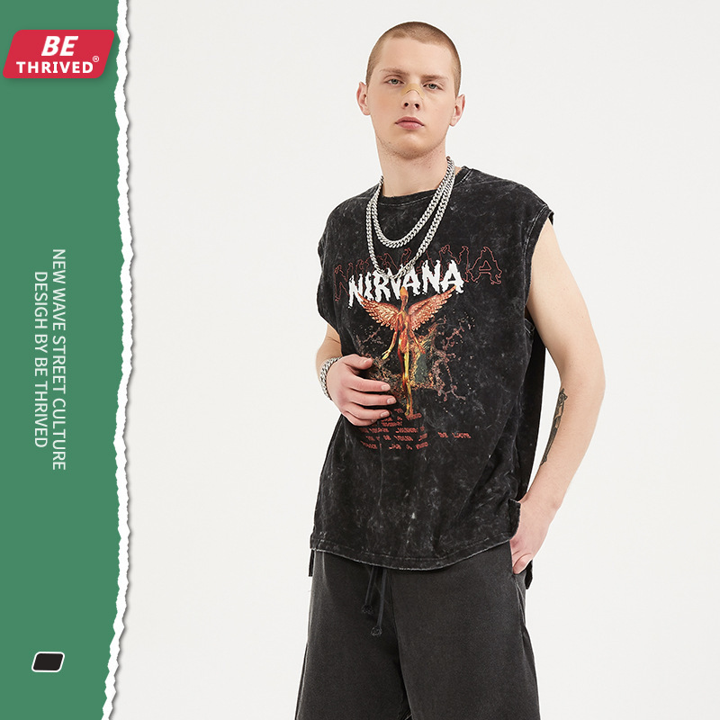 be men's clothing - 2021 summer redo old split death godds print vt high street fashion brand svels tee, Gray
be men's clothing - 2021 summer redo old split death godds print vt high street fashion brand svels tee, Gray