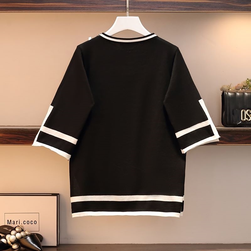 Fashion Spring Knitted Two Piece Set Women's Plus Size Pullovers Tops + High Waist Split Wide-Leg Pants Suits 210520