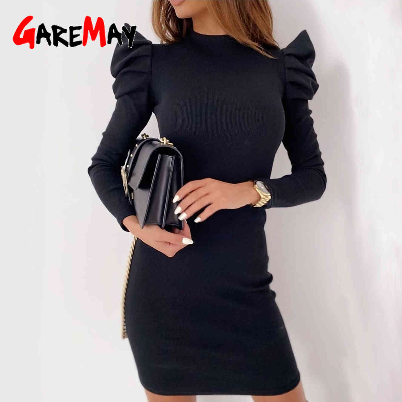 Casual Khaki Women's Dress Cotton Winter Tight High Street Style Long Sleeve Female Clothing Women 210428