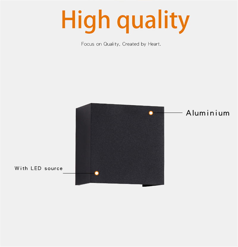 Indoor Outdoor Wall Lamps Decoration Sconces Waterproof Balcony LED Lighting Fixtures Modern Up Down Lights Adjustable Angle